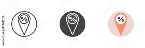 Free Download Discount shop location different style icon set - GFXLoad