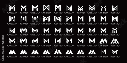 Set of letter m logo  logo m  initial m symbol