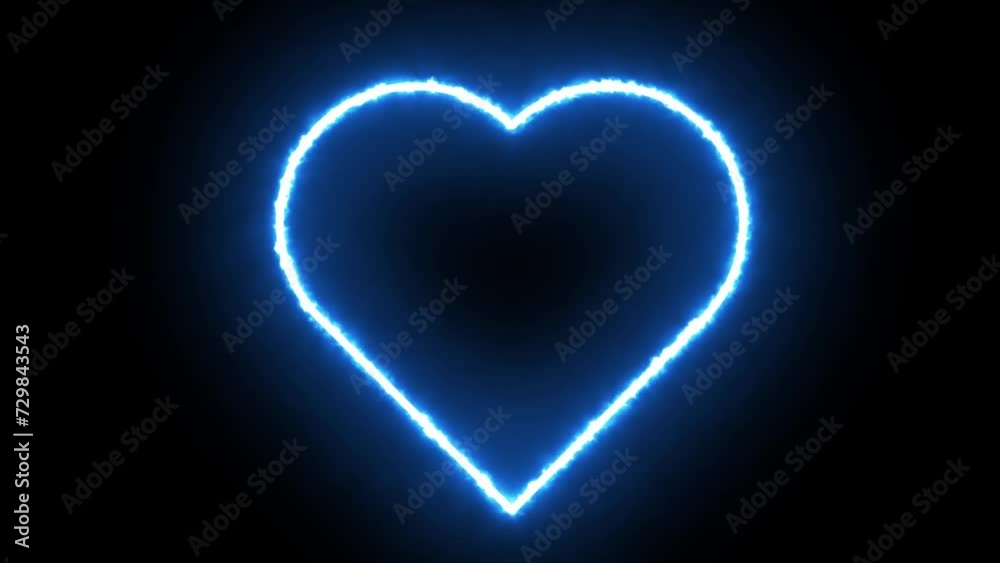 Neon Lights Love Heart Tunnel and Romantic Abstract Glow Particles - 4K Seamless Loop Motion Background Animation Neon Lights Love Heart Tunnel and Romantic Abstract Glow Particles - 4K Seamless Loop Motion Background Animation