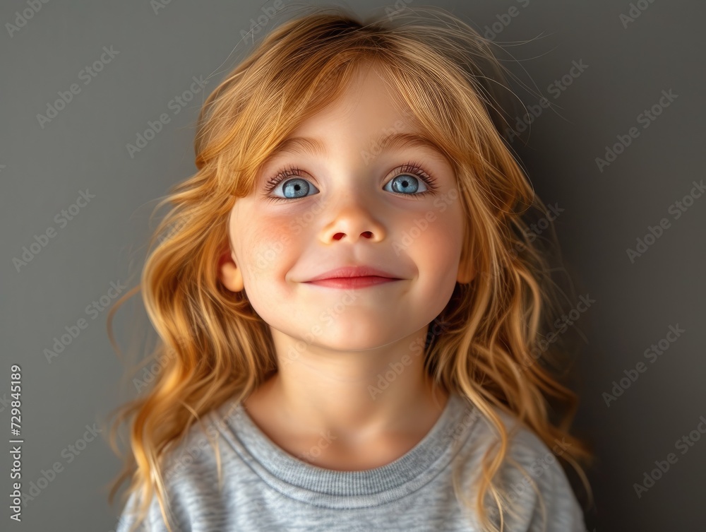little caucasian girl with colorful sweatshirt in professional colorful photo studio background little caucasian girl with colorful sweatshirt in professional colorful photo studio background
