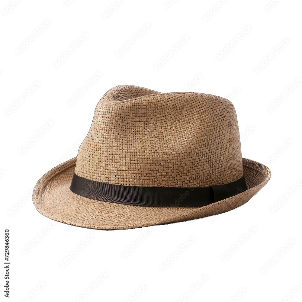 A Stylish and Fashionable Hat Perfect for Completing an Outfit.. Isolated on a Transparent Background. Cutout PNG.