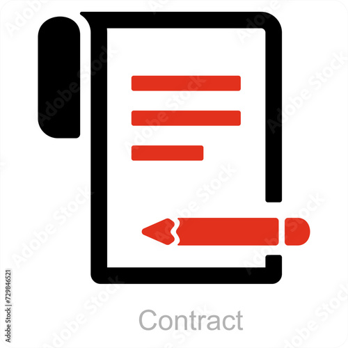 Contract and Deal icon concept