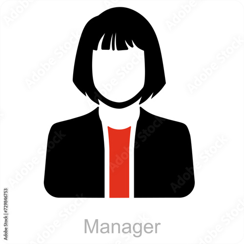 Manager and profession icon concept