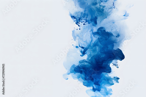Serene blue ink swirls in water creating abstract art.