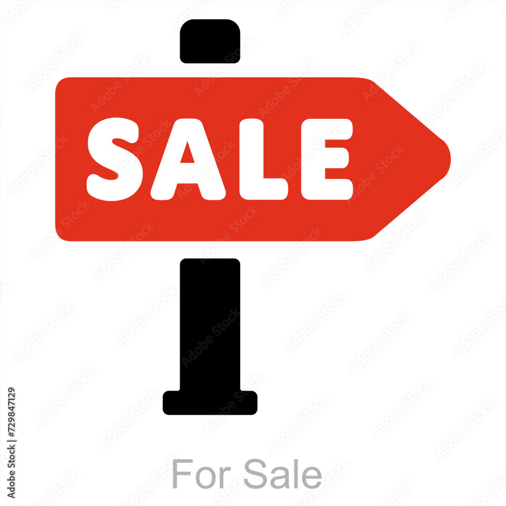 For Sale and sale icon concept