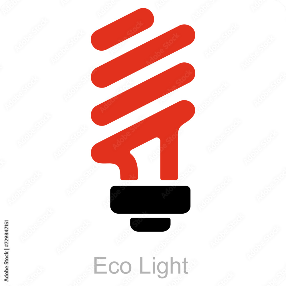 Eco Light and ecology icon concept
