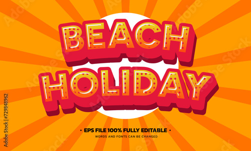 Beach Holiday Text Effect