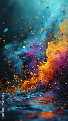 Abstract Color Splash Art
