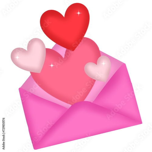 envelope with hearts