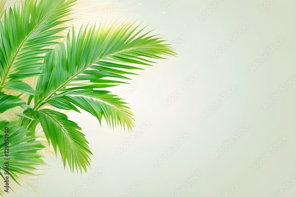 Fototapeta premium palm tree leaves background