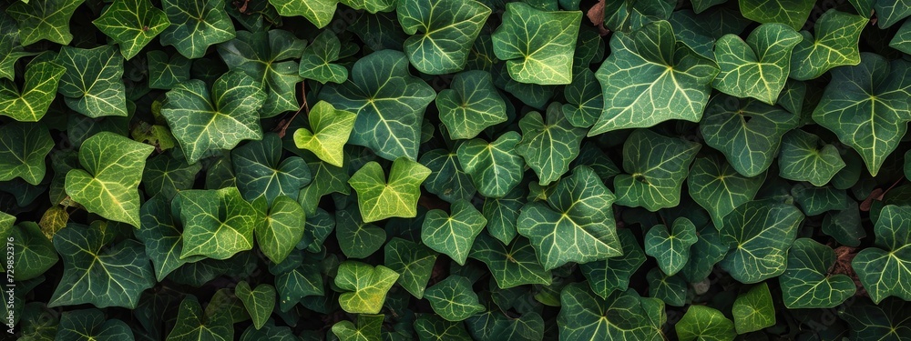 Ivy green plant texture background Generative AI - obrazy, fototapety, plakaty 