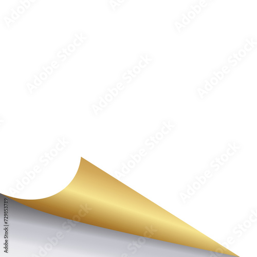 Golden Curled Corner Paper
