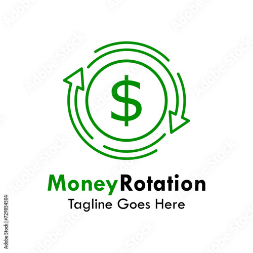 Money rotation design template illustration