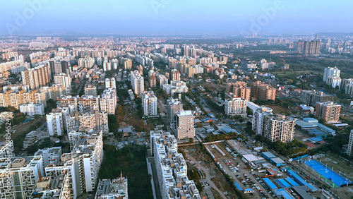 Aerial drone view of wakad pune