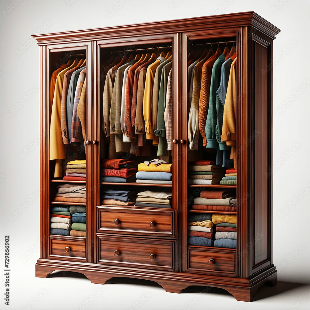 Clothes closet. Isolated cupboard Clothes closet. Isolated cupboard