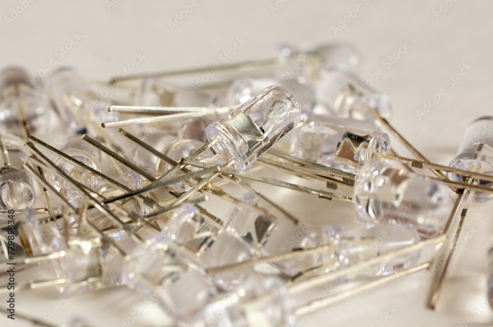 Fototapeta premium LED backlit background with dozens transparent LEDs.