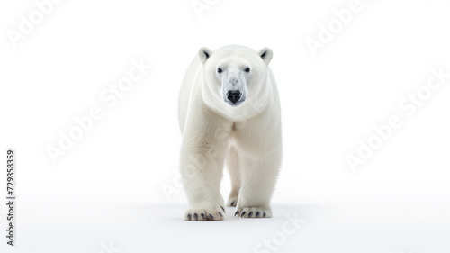 Polar Bear isolated on white. 