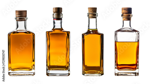 isolated illustration of a bottle of brandy. Created with Generative AI photo