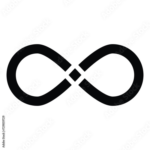 Flat design simple infinity icon. Unlimited. Vector.