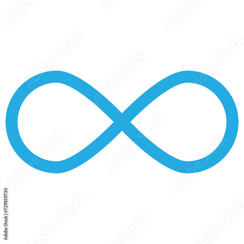 Flat design simple infinity icon. Unlimited. Vector.