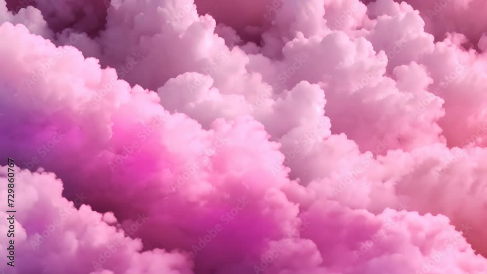 Clouds arrayed like a mountain range are dyed pink, creating a magnificent scene in the sky.
