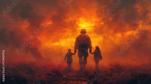 Walking the Plank A Soldier's Journey with His Family Generative AI