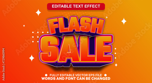 Vector Editable flash sale text effect