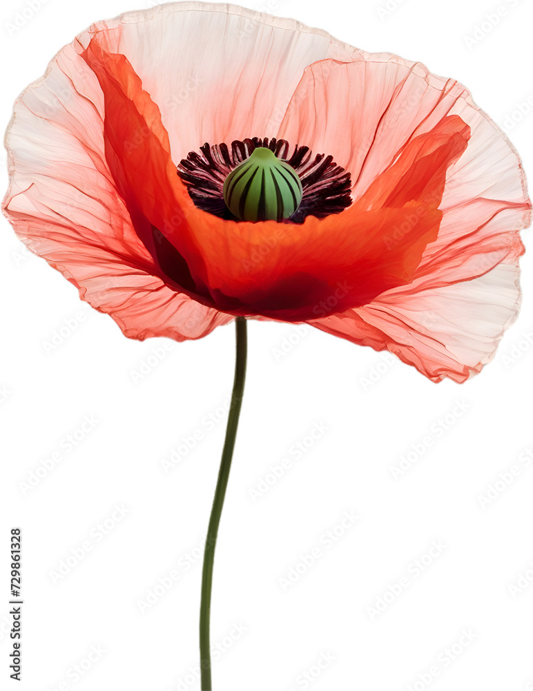 Poppy flower. Close-up of a cute poppy flower. 