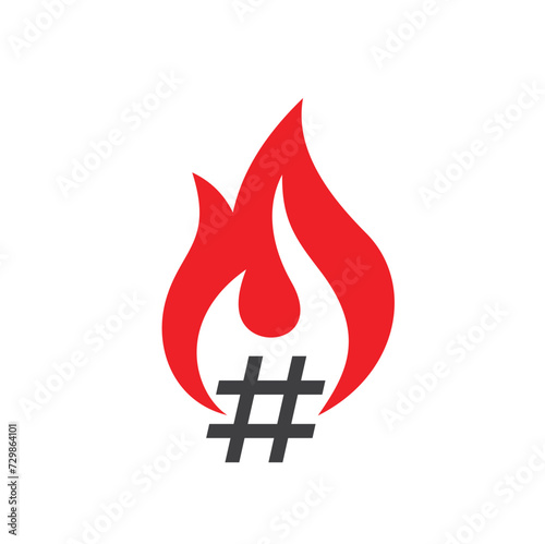 symbol of trending topic, vector art.