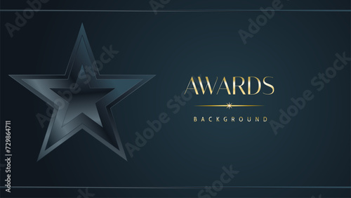 Awarding the nomination ceremony luxury black wavy background. Wedding entertainment night. Elegant luxury shine modern template certificate.