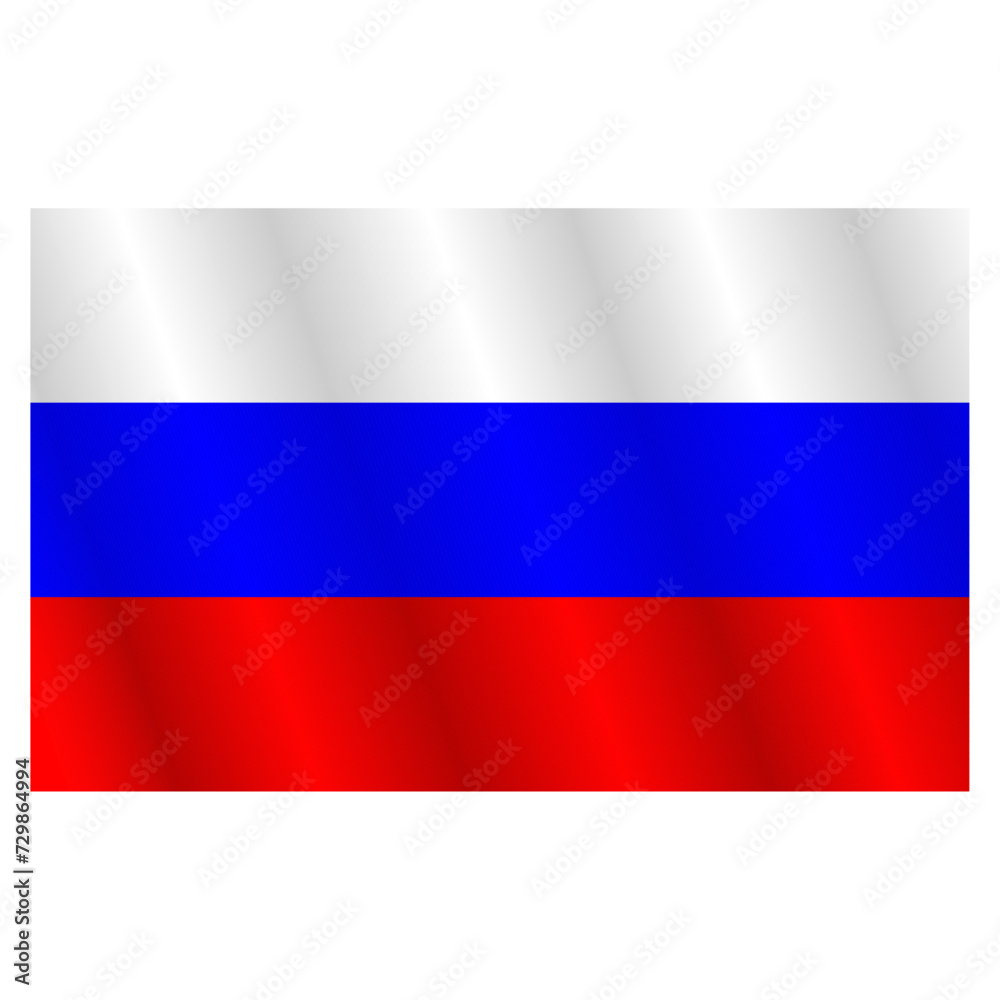 Fototapeta premium Russian flag isolated on white vector