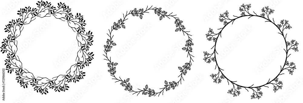 set of frame floral for your design set of frame floral for your design