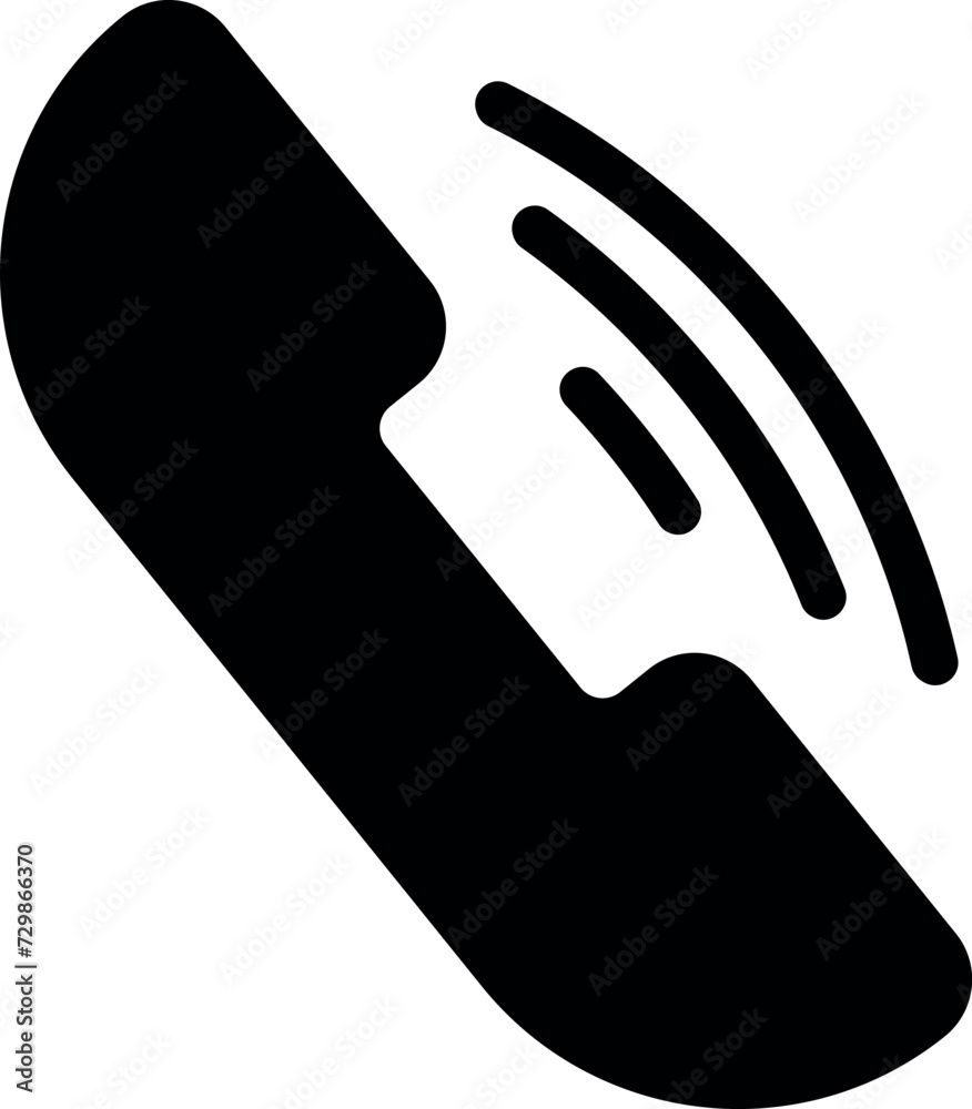 Phone icon in trendy flat style . Handset icon with waves. Telephone symbol for your web site design, logo, app, UI. Vector illustration, EPS10. Phone icon in trendy flat style . Handset icon with waves. Telephone symbol for your web site design, logo, app, UI. Vector illustration, EPS10.