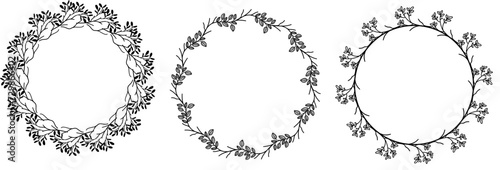 set of frame floral for your design