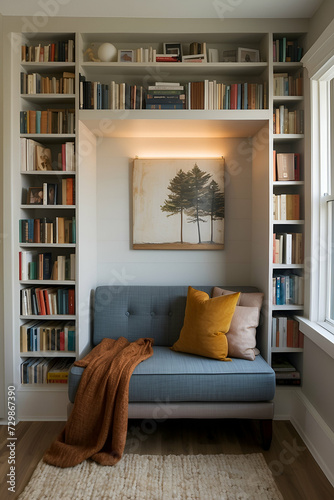 living room with books © Dhanushka