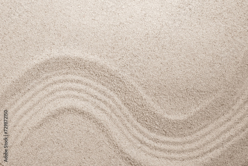 Canvas Print Top view of background and backdrop on sand The concept of balancing stones in a