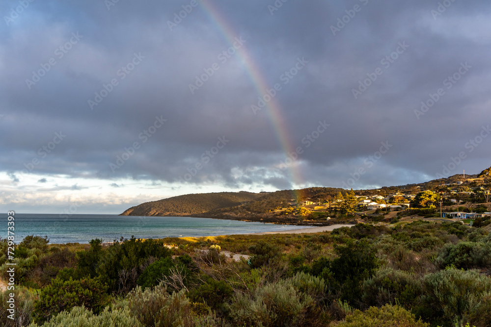 Rainbow over Penneshaw on Kangaroo Island