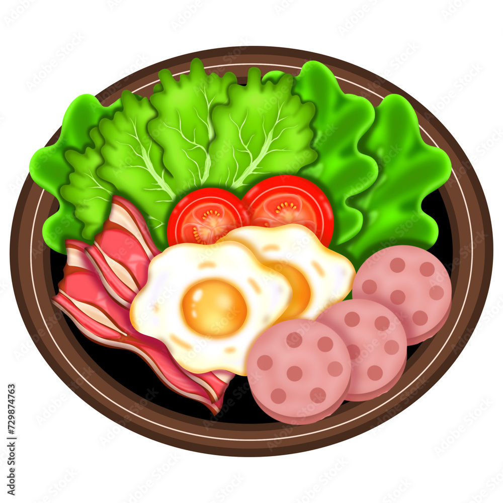 fried eggs with bacon and tomatoes vegetables fried eggs with bacon and tomatoes vegetables