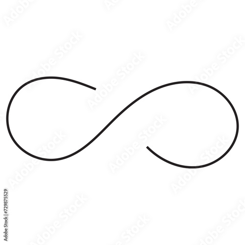 infinity symbol black - simple with discontinuation - isolated. Infinity Logo Template Design Vector, Emblem, Design Concept, Creative Symbol, Icon