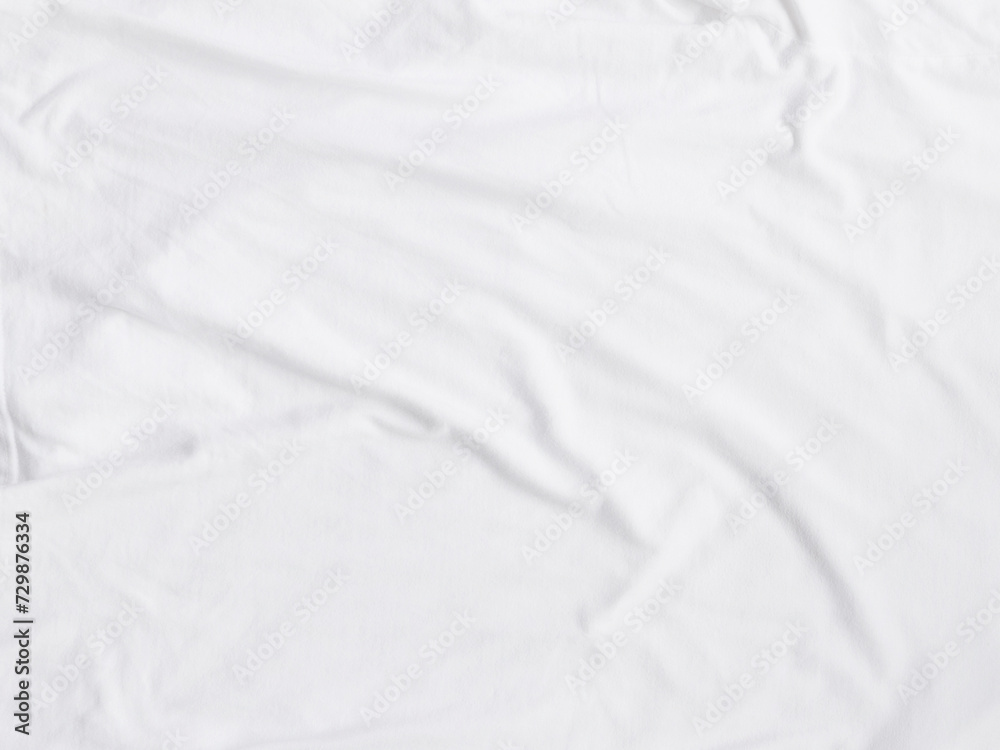 Sheet of white fabric background, wrinkled texture Sheet of white fabric background, wrinkled texture