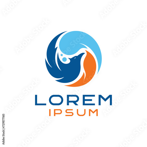 Eagle Hot Cooling Logo Template