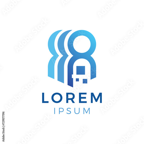 Digital People Logo Template