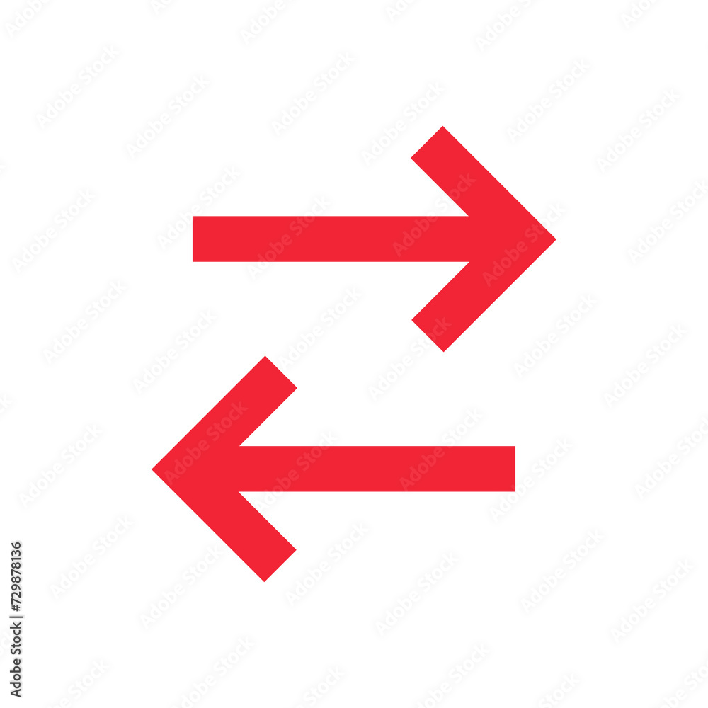 Red arrows sign symbol with transparent background Red arrows sign symbol with transparent background