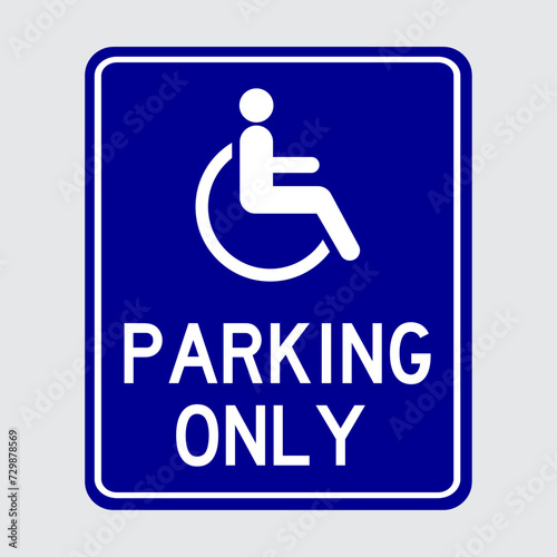vector disabled parking area