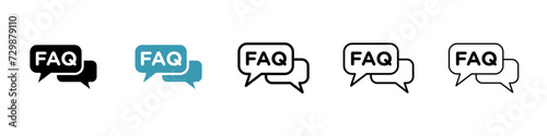 Inquiry Response Vector Icon Set. Question Answer Vector Symbol for UI Design.