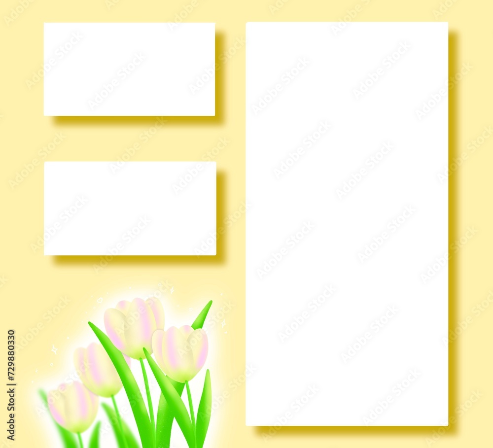 blank note paper with flowers blank note paper with flowers