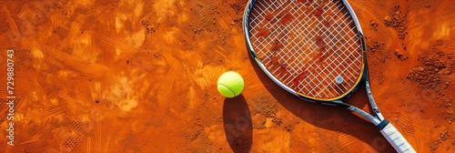 Tennis clay court surface banner