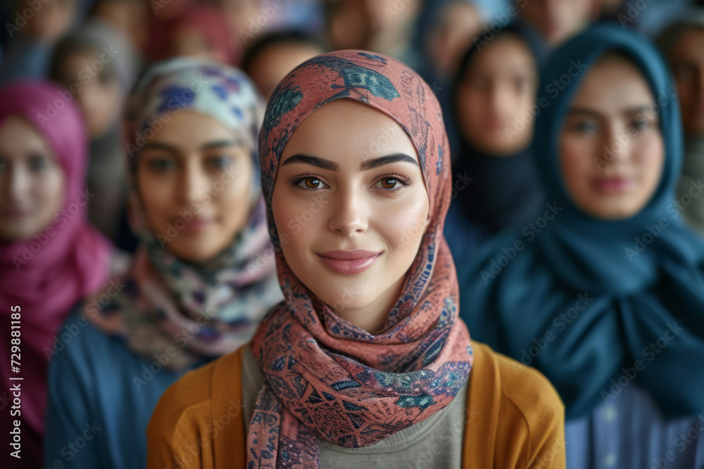 Naklejka premium A social media campaign promoting tolerance and understanding across cultures, highlighting digital activism. Concept of digital advocacy and social awareness. Generative Ai.