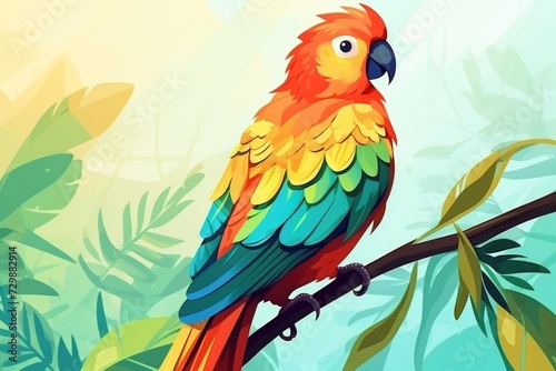 Beautiful bright parrot