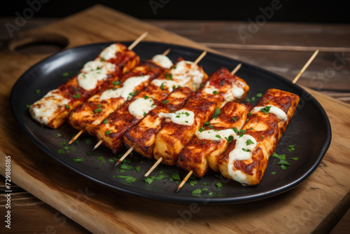 Street Food  fresh and delicious halloumi sticks